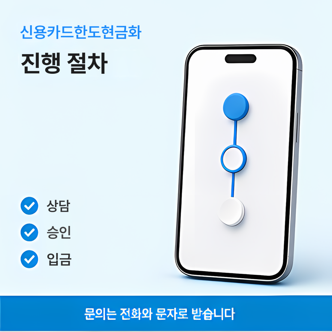 다음머니 신용카드한도현금화 진행 절차 안내